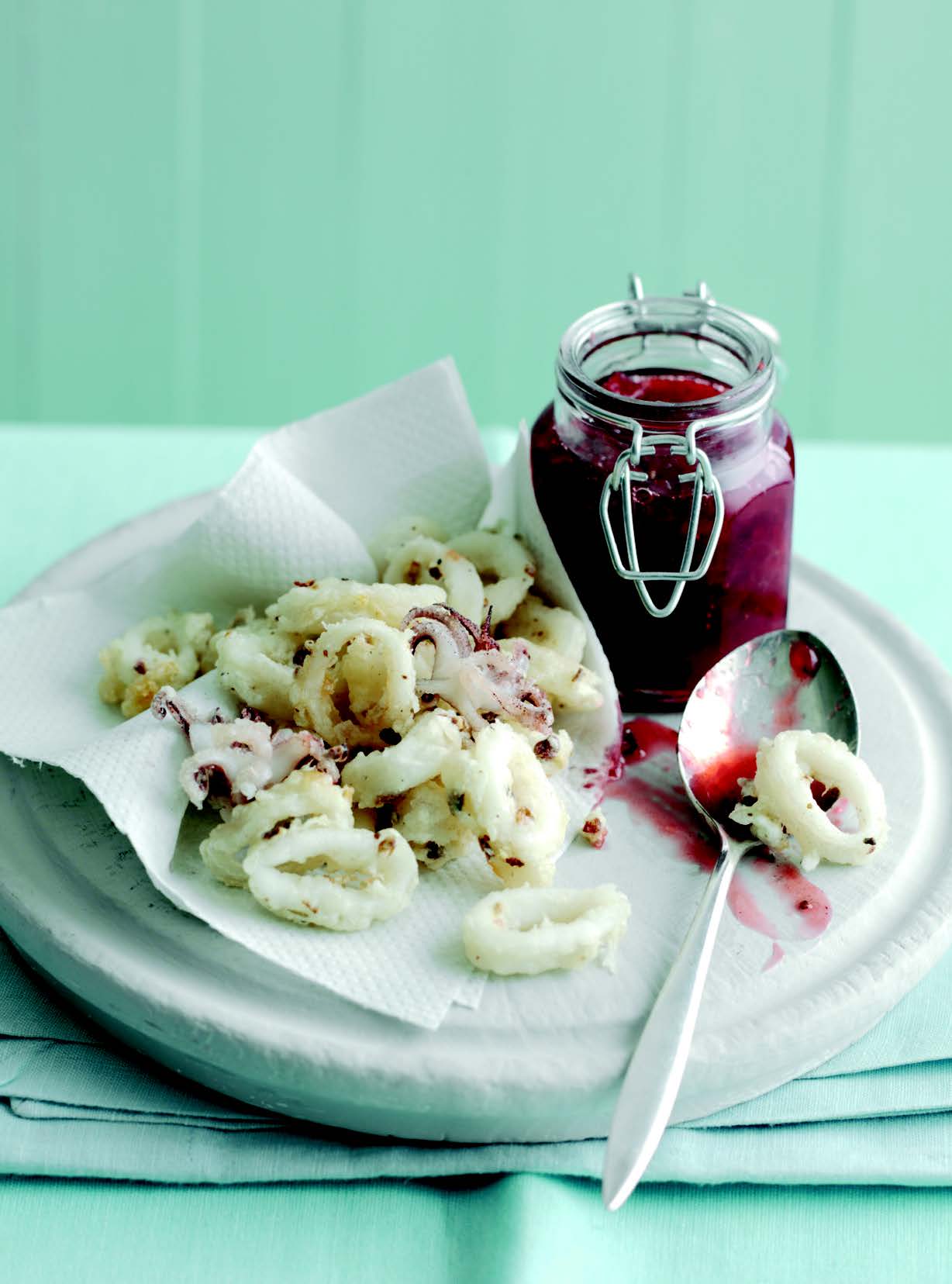 Salt & Pepper Squid with Chillied Strawberry Chutney | Great British ...