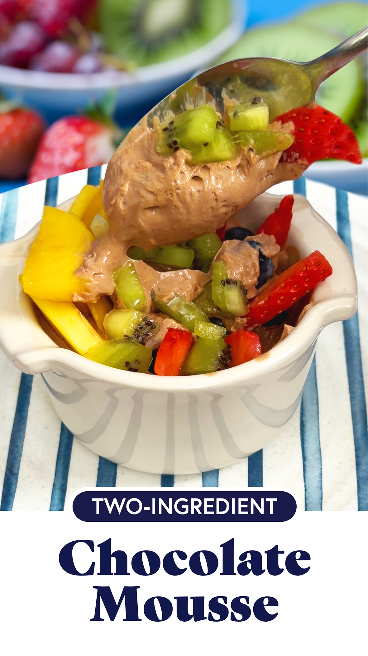 Two-ingredient high-protein chocolate mousse