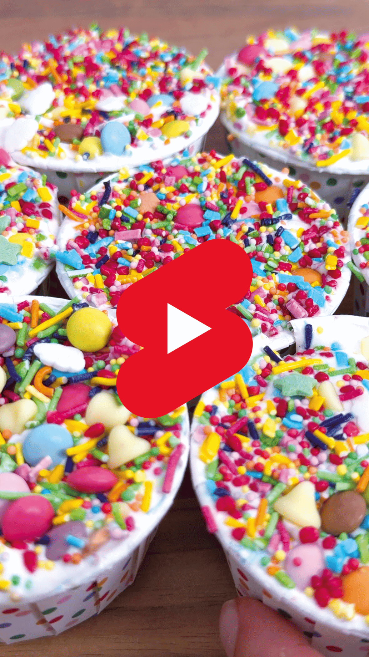 These sprinkle-covered dot cakes are too cute