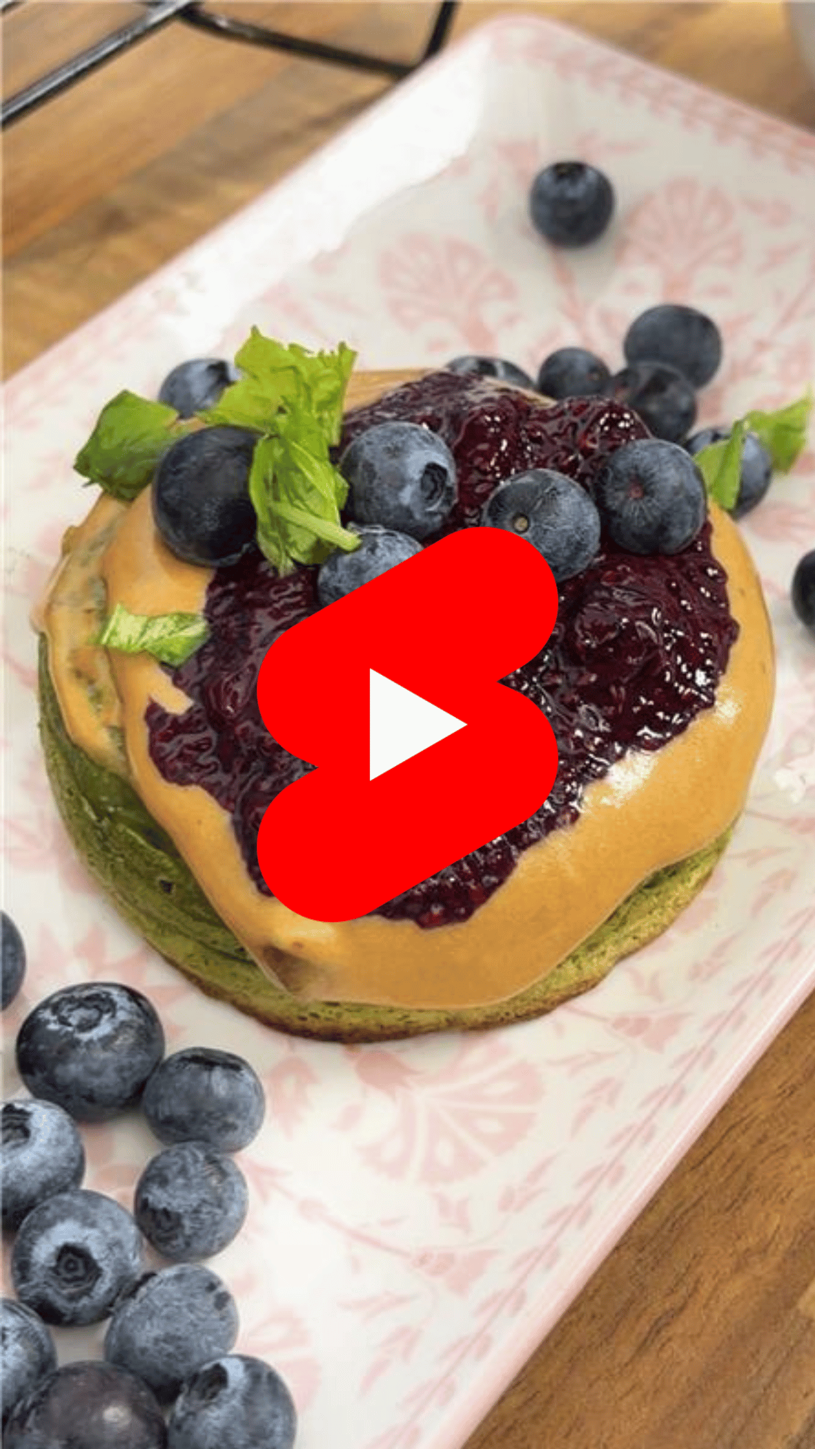 Upgrade your breakfast with matcha and blueberry jam crumpets 