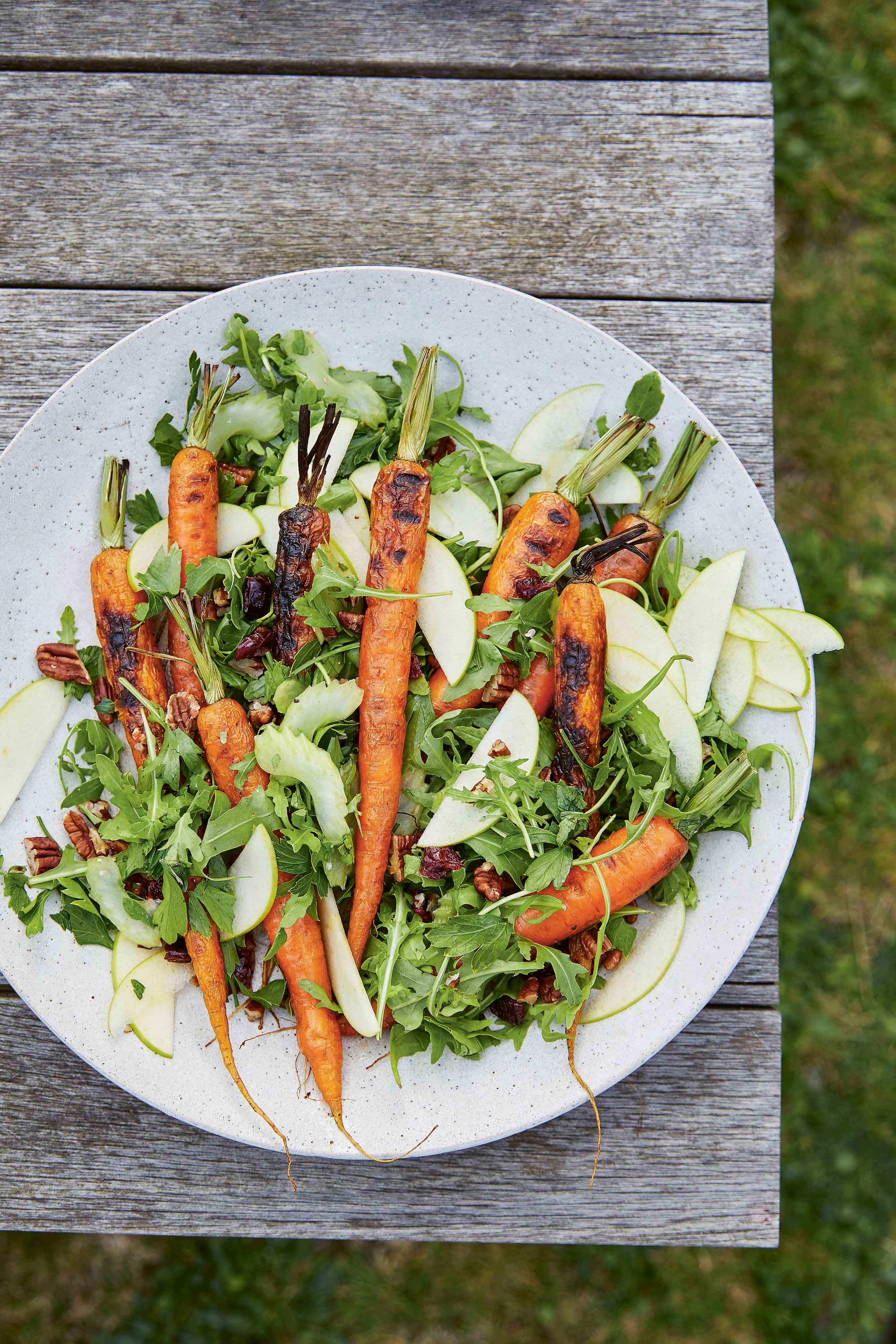 Pecan & Apple Salad with Charred Courgettes