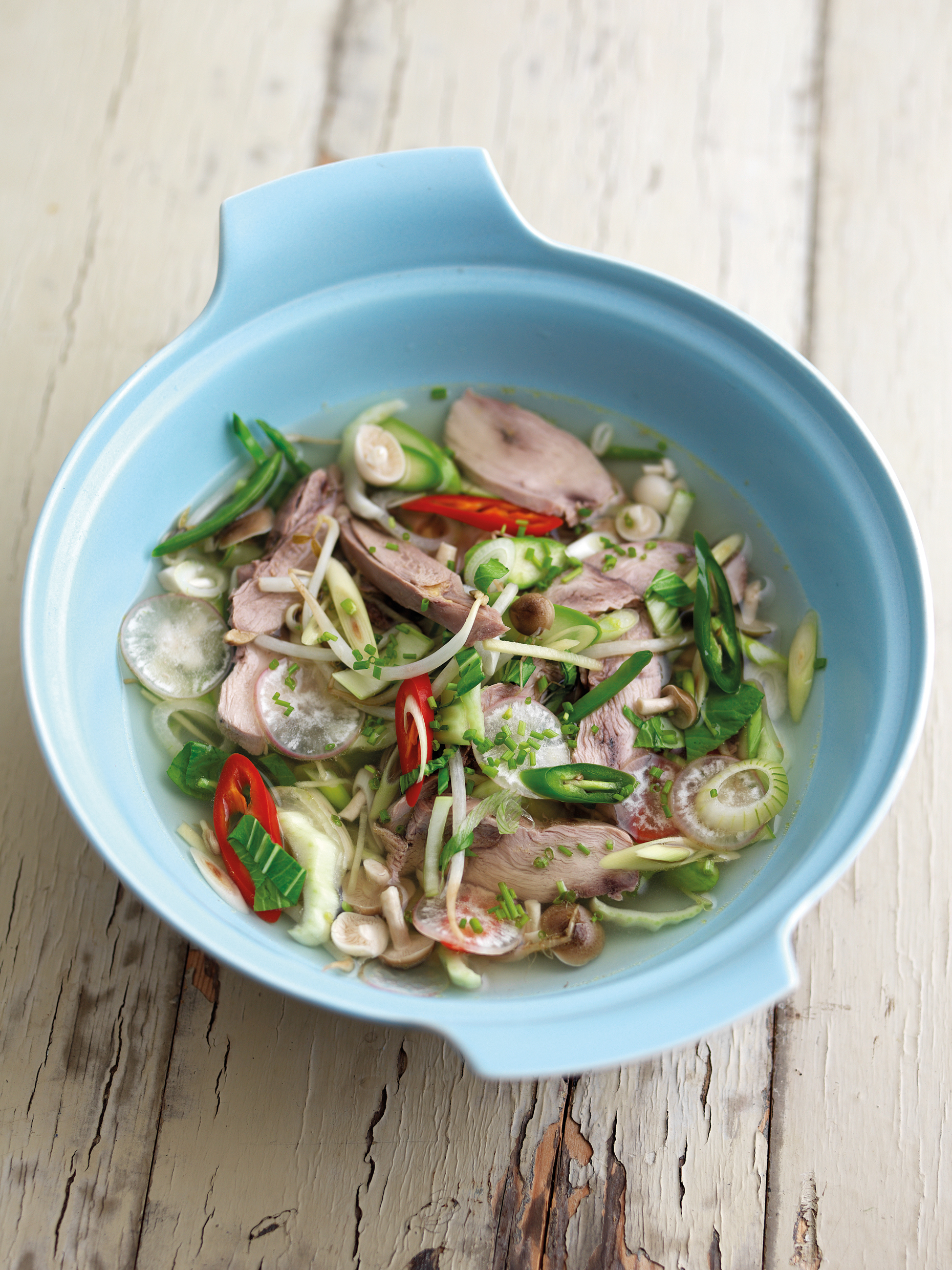 Poached Pheasant in Thai Broth