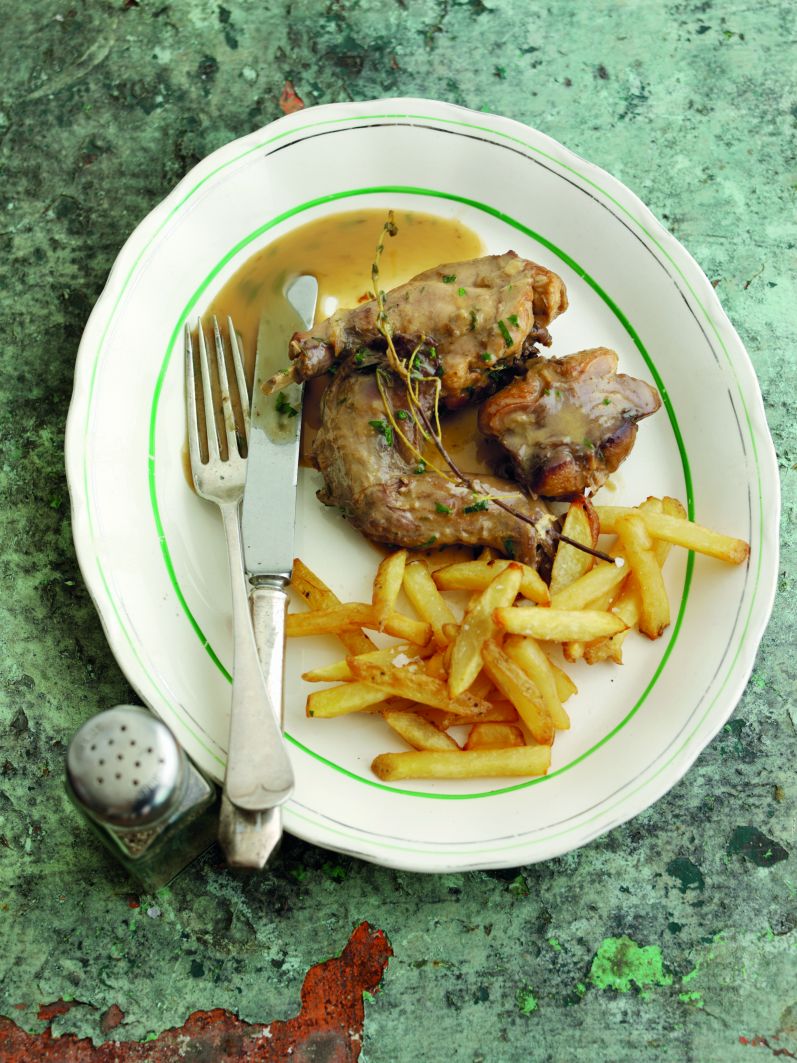 Rabbit in White Wine & Garlic