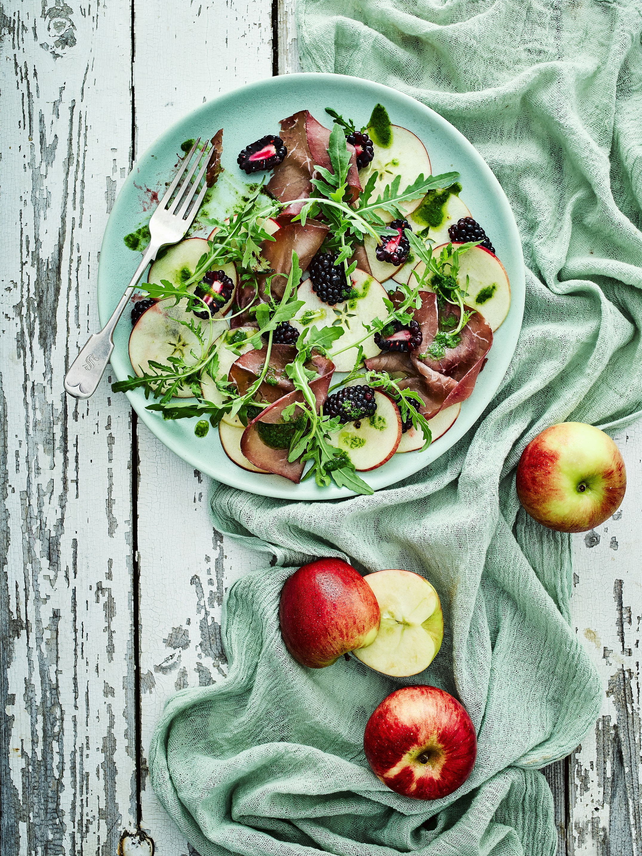 Apple and Blackberry Carpaccio