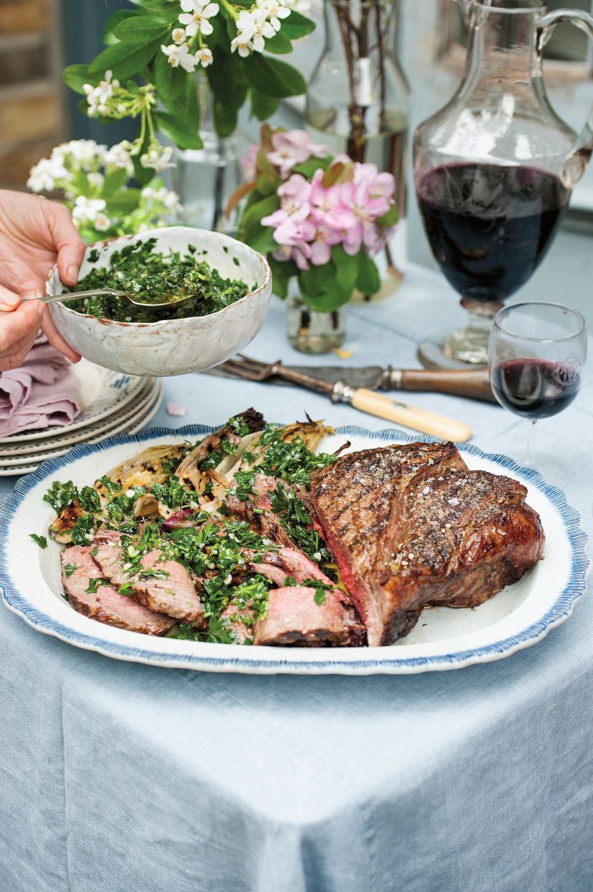 Beef Rump with Chimichurri & Charred Chicory