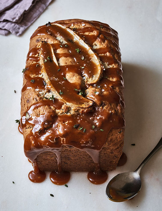 Banana, Thyme & Caramel Loaf Cake