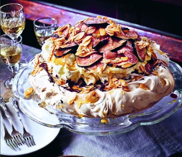Ben Tish’s Fig Pavlova with Cinnamon Meringue and Almond Cream Recipe