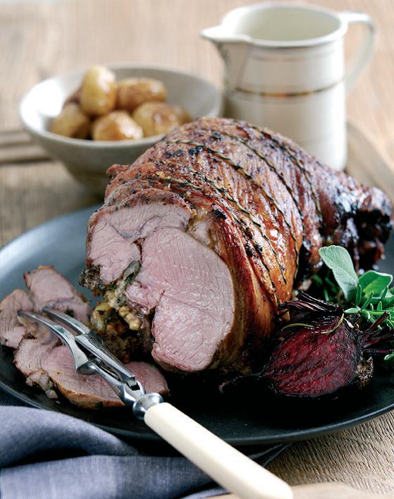 Boneless Leg of Welsh Lamb Stuffed with Caerphilly
