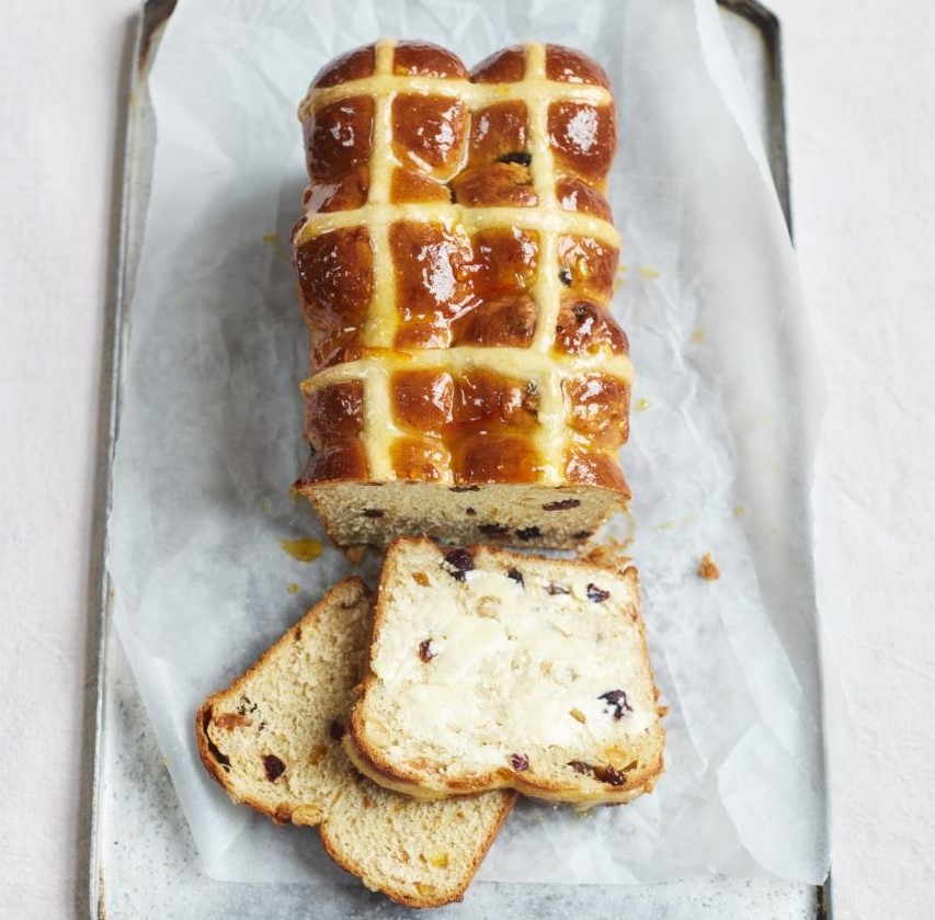 Easter Hot Cross Bun Loaf
