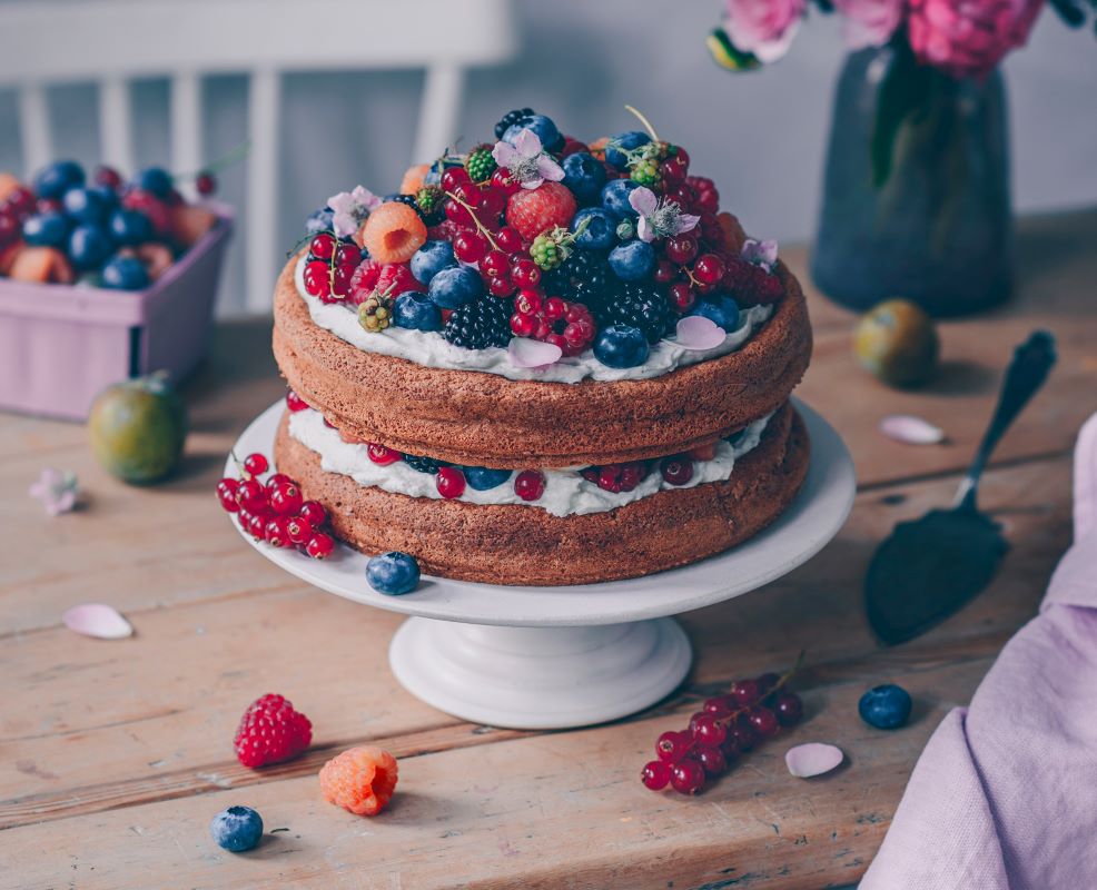 Late Summer Berry Gateau