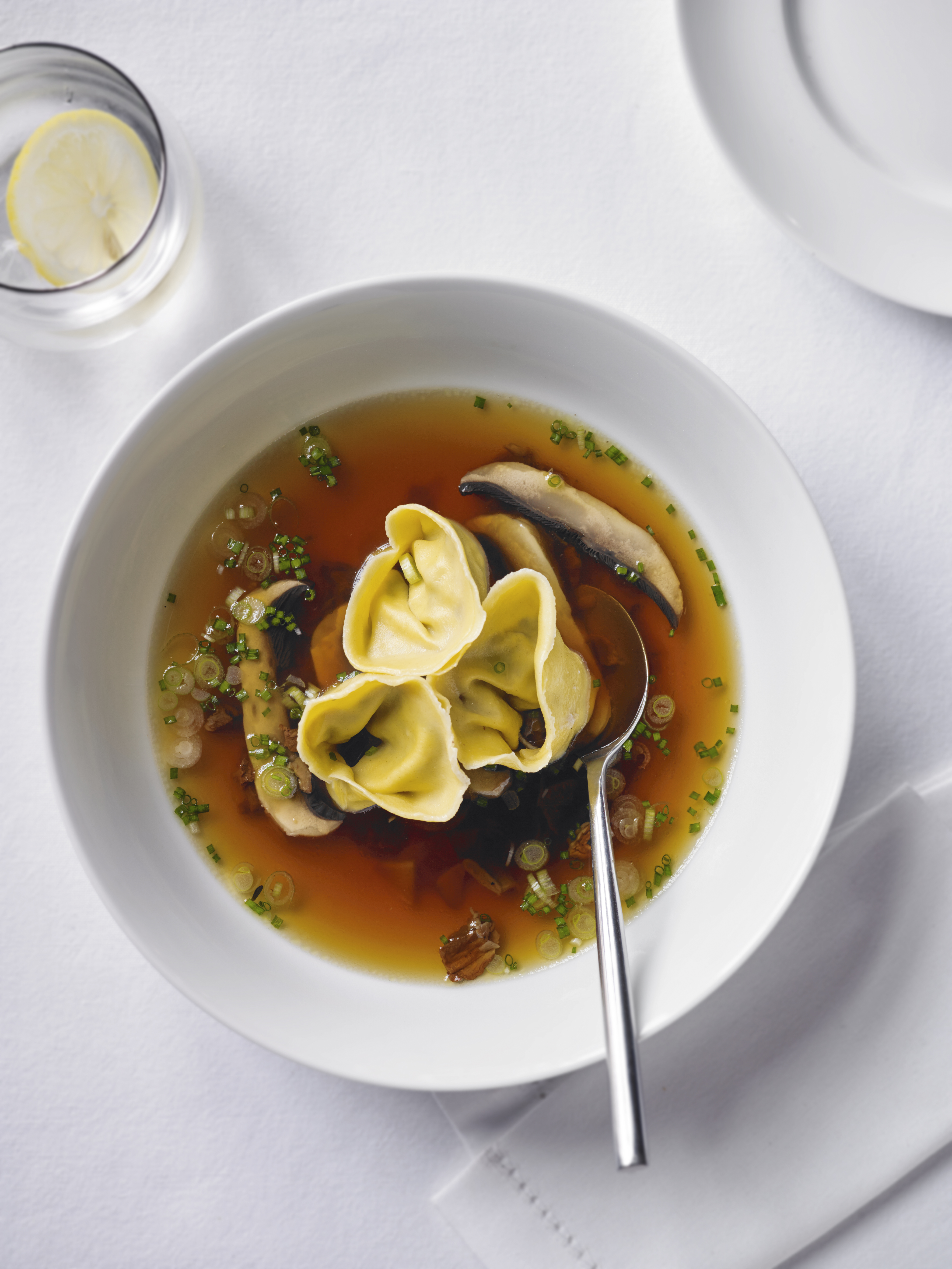 Nick Nairn’s Haggis Tortellini with Mushrooms in a Clear Broth