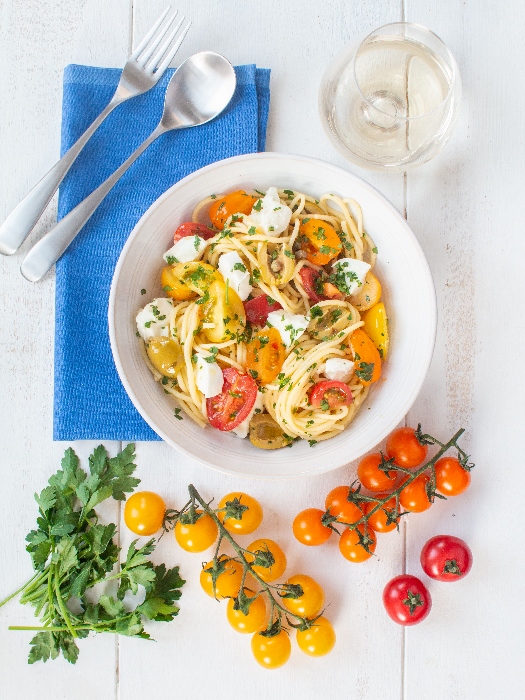 Spaghetti in a Raw Tomato Sauce