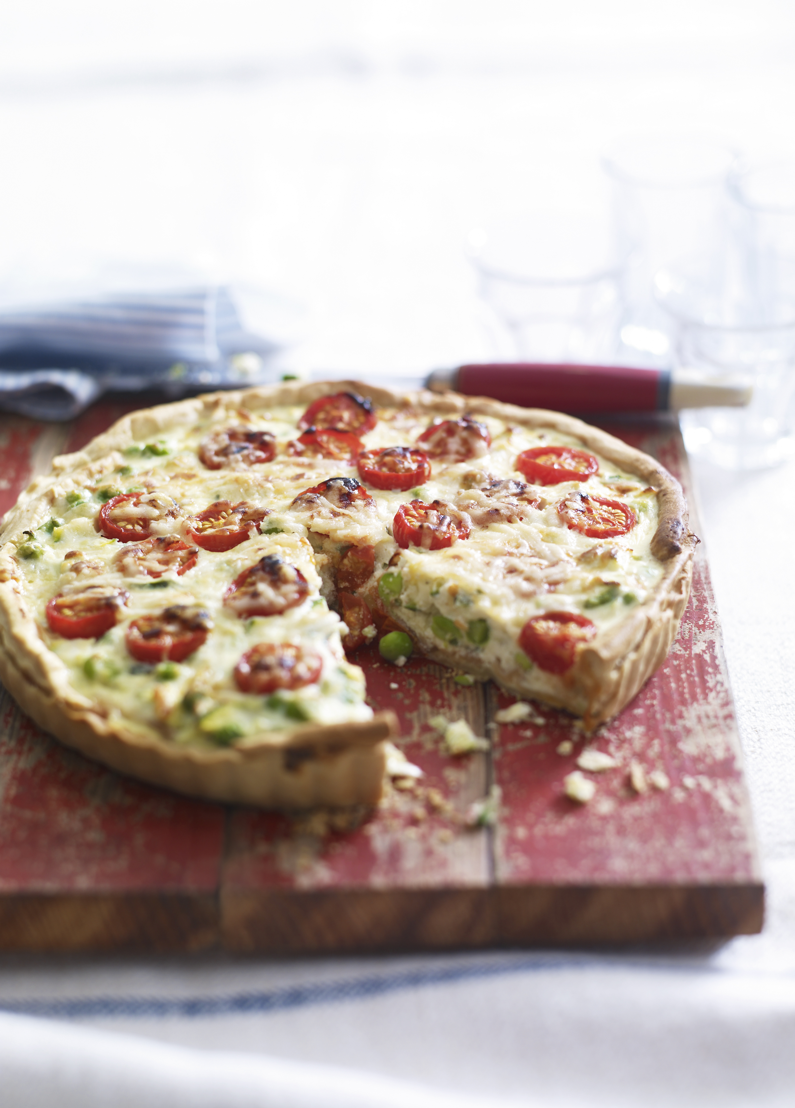 Pea, Ricotta & Tomato Picnic Tart