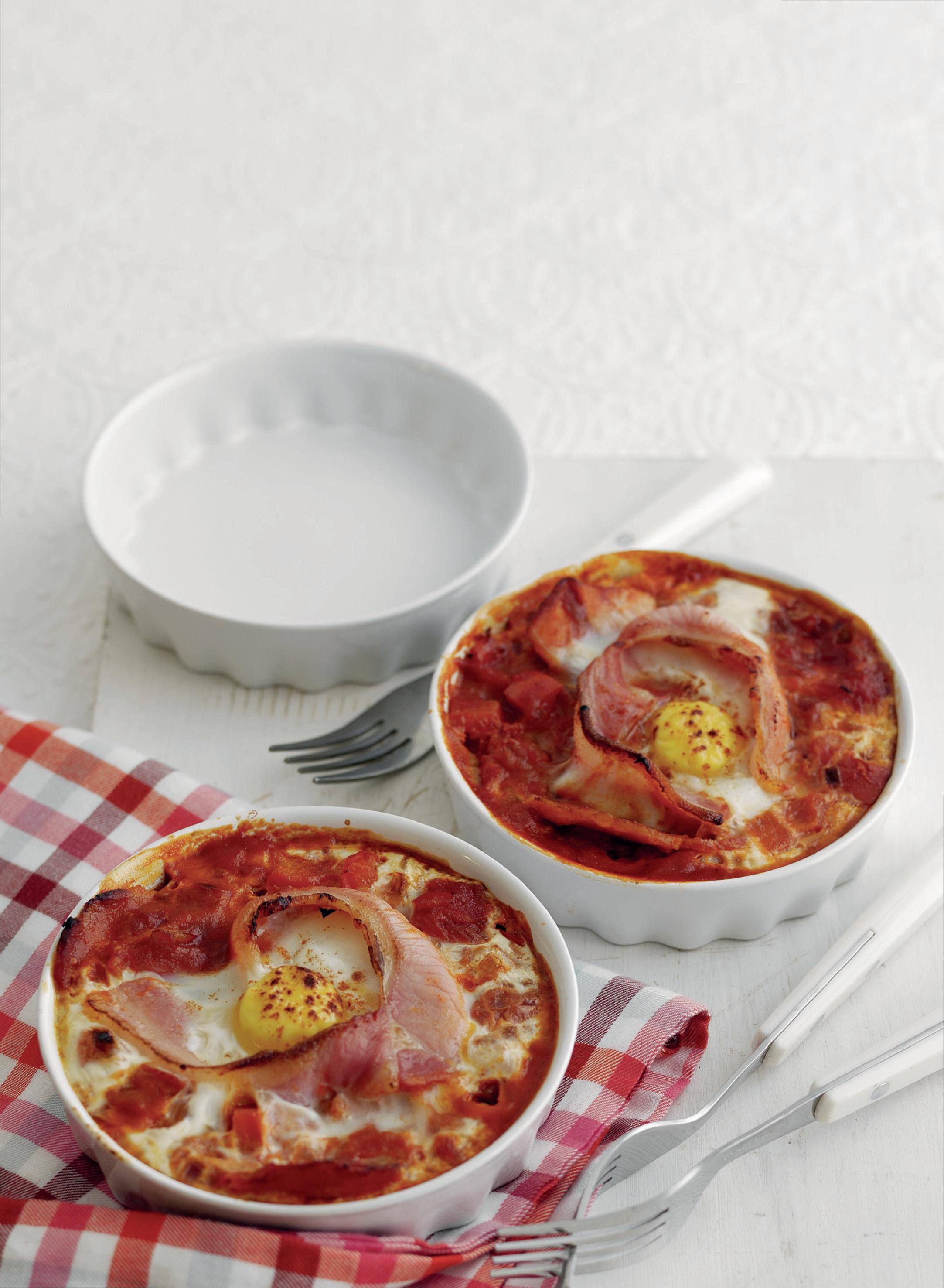 Smoky Bacon, Tomato & Egg Bake