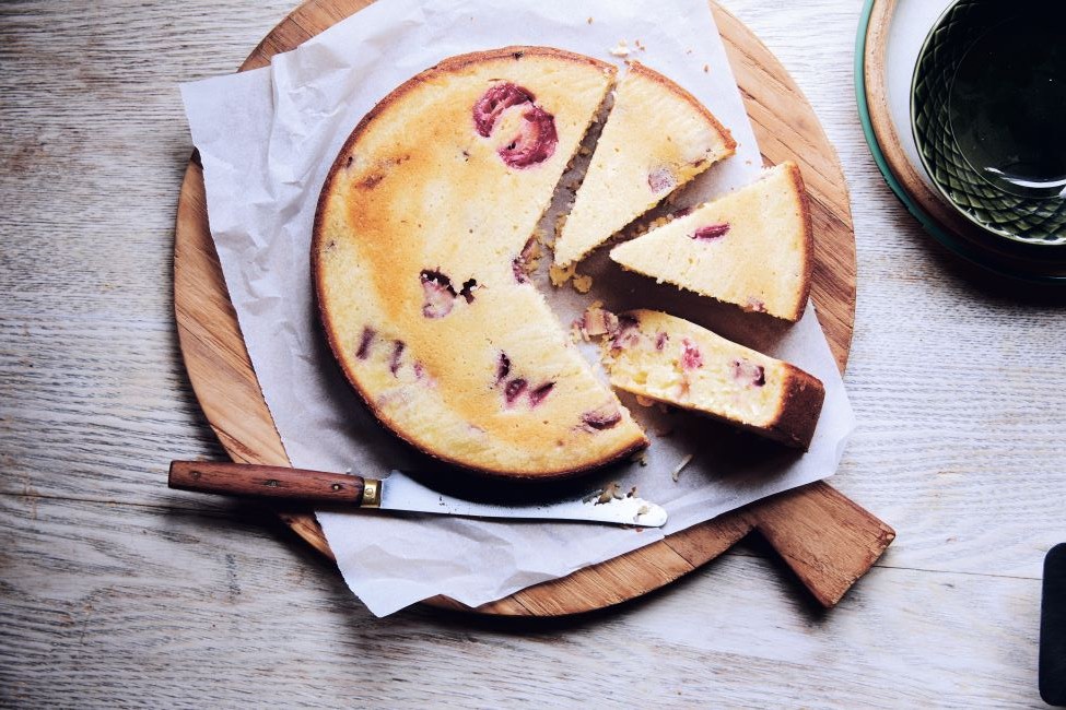 Rhubarb and Ricotta Tea Cake