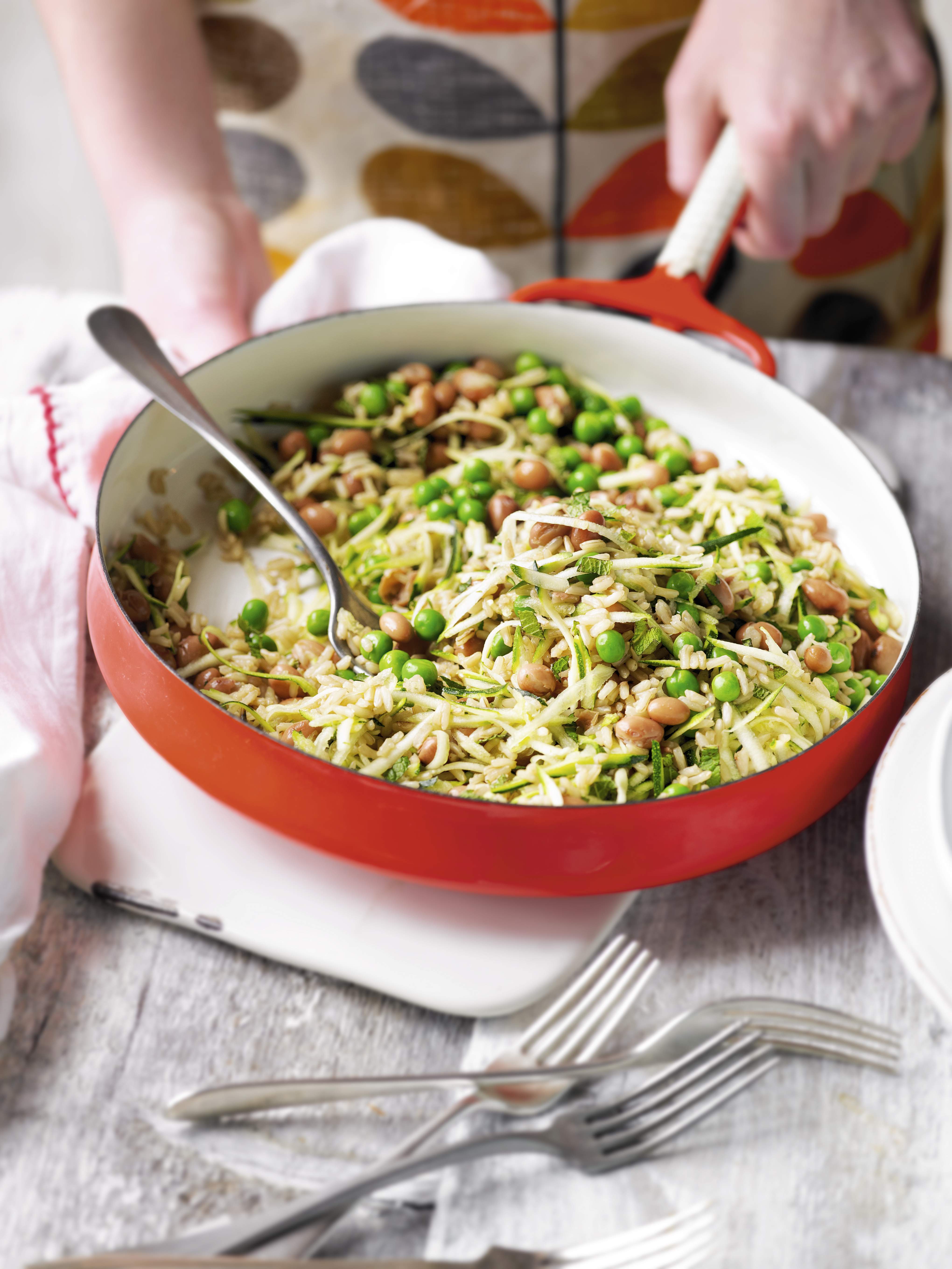 Summer vegetable rice medley