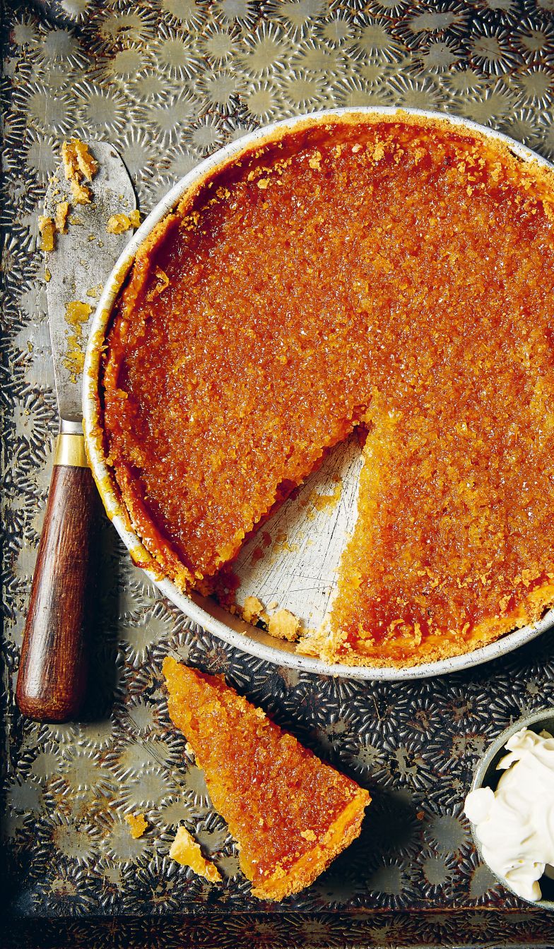 Leftover Sourdough Treacle Tart