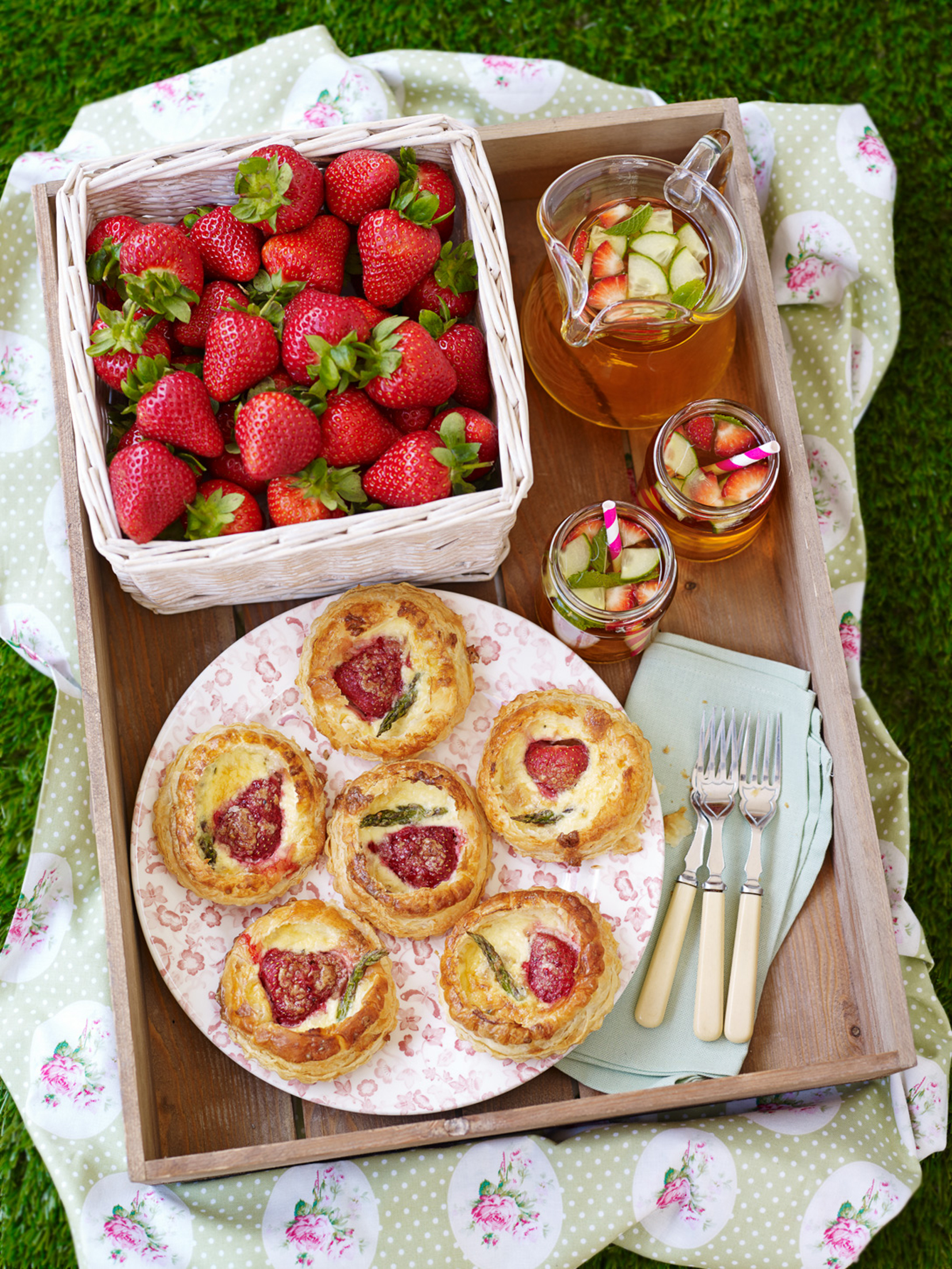 Strawberry & British Asparagus Mini Quiches
