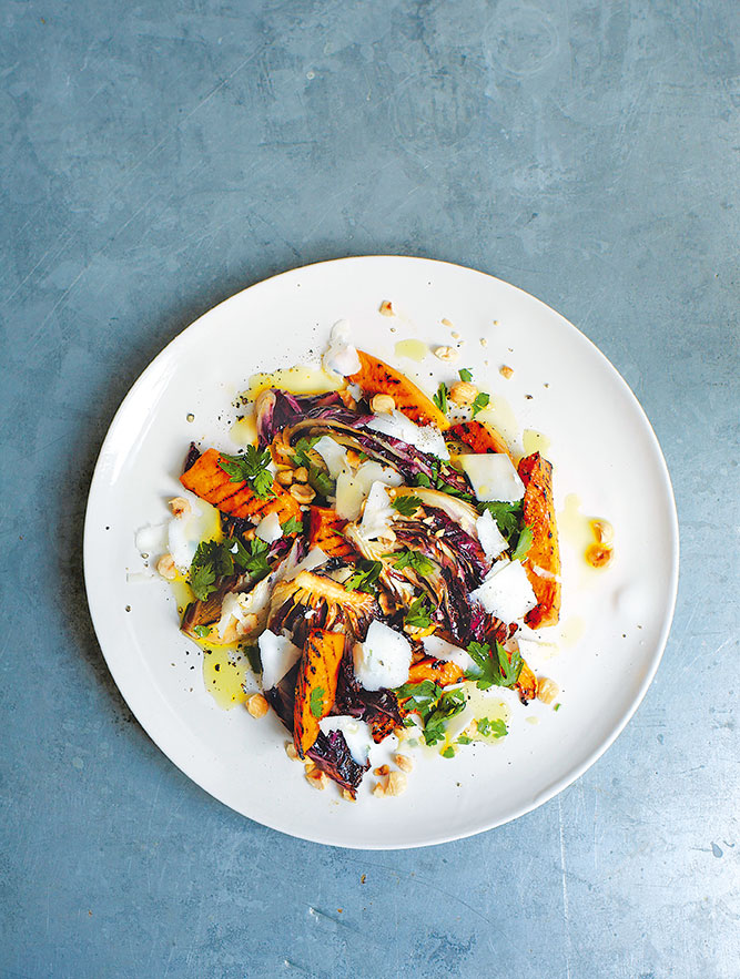 Chargrilled Radicchio with Squash & Goat’s Cheese