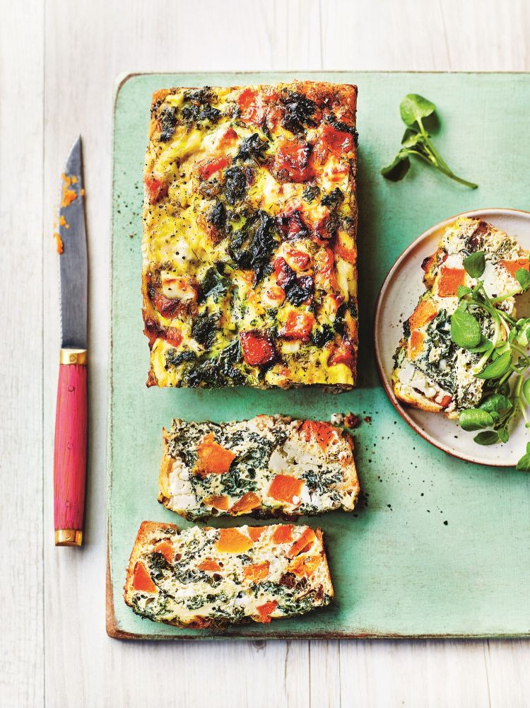 Kale Loaf with Feta & Roasted Squash