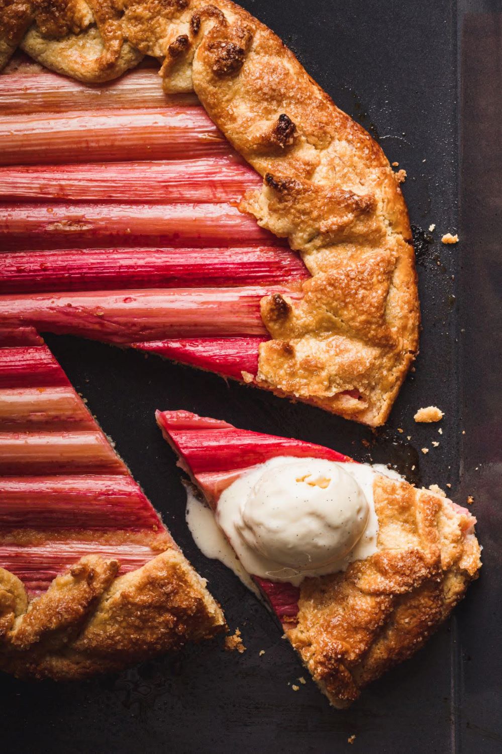 Rhubarb Rose Galette