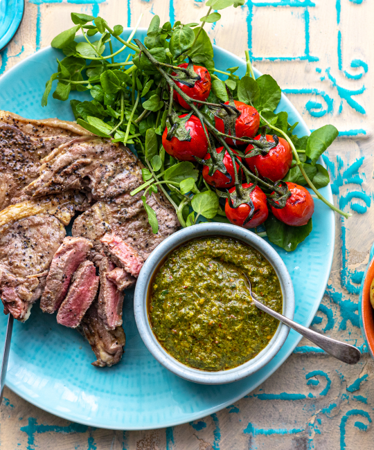 Image for Recipe - What to cook this weekend: spicy watercress chermoula with lamb and potatoes