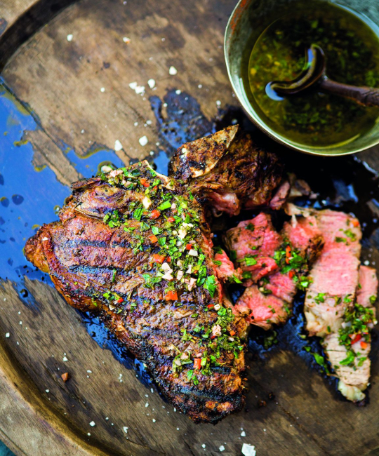 Image for Recipe - Herb-rubbed Porterhouse Steak With Chimichurri