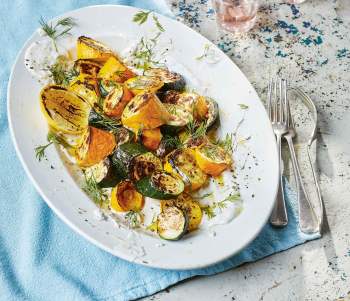 Image for recipe - Charred Courgettes with Lemon & Dill Salad