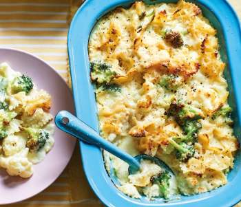 Image for recipe - Cauliflower & Broccoli Cheesy Bake