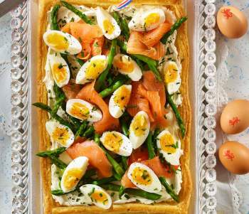 Image for recipe - Asparagus, Smoked Salmon & Egg Tart