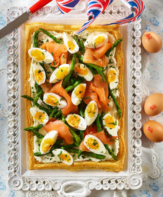 Image for Recipe - Asparagus, Smoked Salmon & Egg Tart
