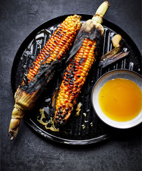 Image for Recipe - Barbecued Sweetcorn with Miso Butter