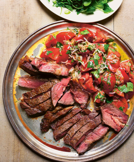 Image for Recipe - Angela Hartnett’s Barbecued Rib-eye Steak with Tomato Salad