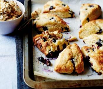 Image for recipe - Blueberry and Buttermilk Scones with Honeycomb Butter