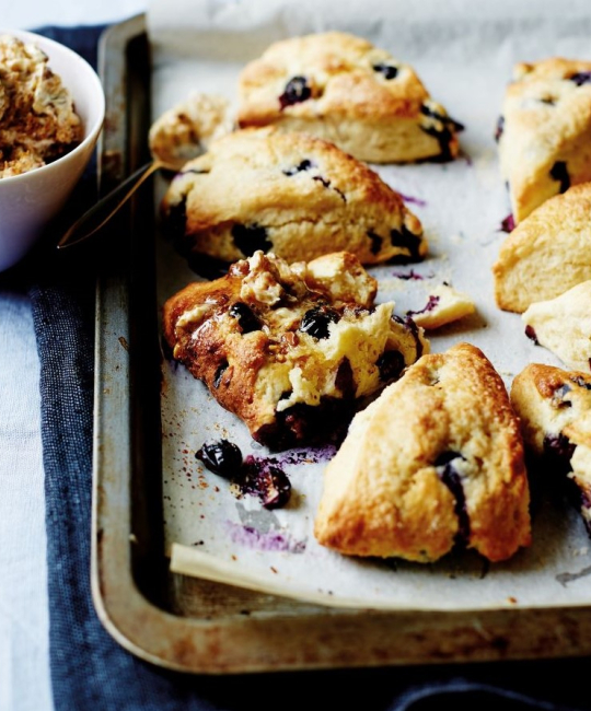 Image for Recipe - Blueberry and Buttermilk Scones with Honeycomb Butter