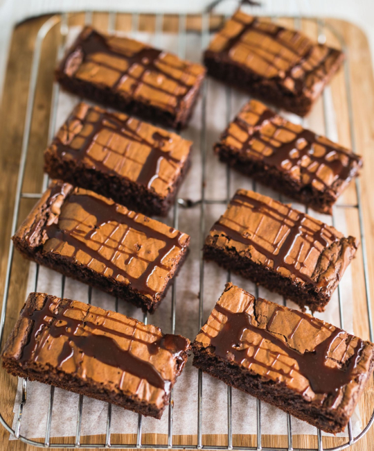 Image for Recipe - Three Ingredient Chocolate Praline Brownies