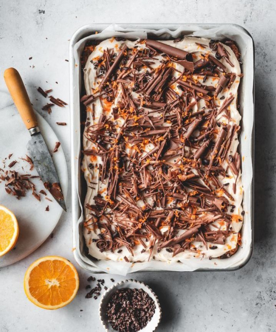 Image for Recipe - Edd Kimber’s Chocolate & Cardamom Carrot Cake with Brown Butter Cream Cheese Frosting