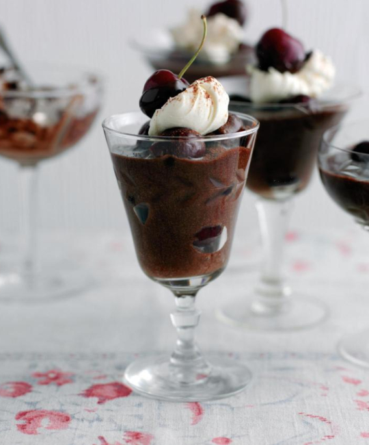 Image for Recipe - Cherry Brandy & Chocolate Mousses