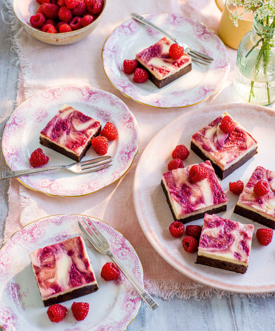 Image for Recipe - Chocolate & Raspberry Ripple Cheesecake Brownies