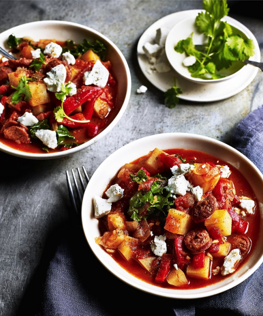 Roasted Red Pepper, Chorizo and Potato Stew | Great British Food Awards
