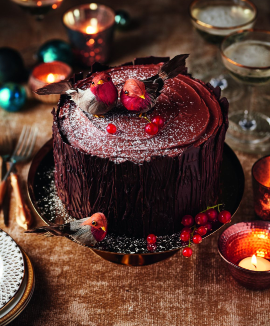 Image for Recipe - Christmas Chocolate Log Cake