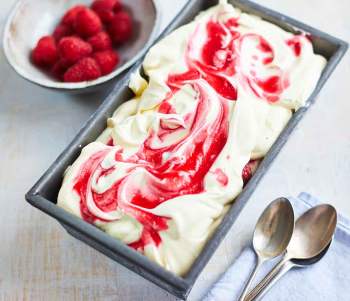 Image for recipe - Easy No-Churn Raspberry Ripple Ice Cream
