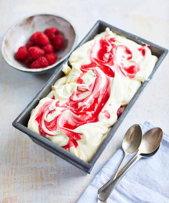 Image for Recipe - Easy No-Churn Raspberry Ripple Ice Cream