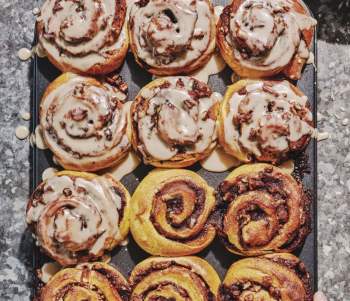 Image for recipe - Liam Charles’ Sticky Cinnamon Roll Ups