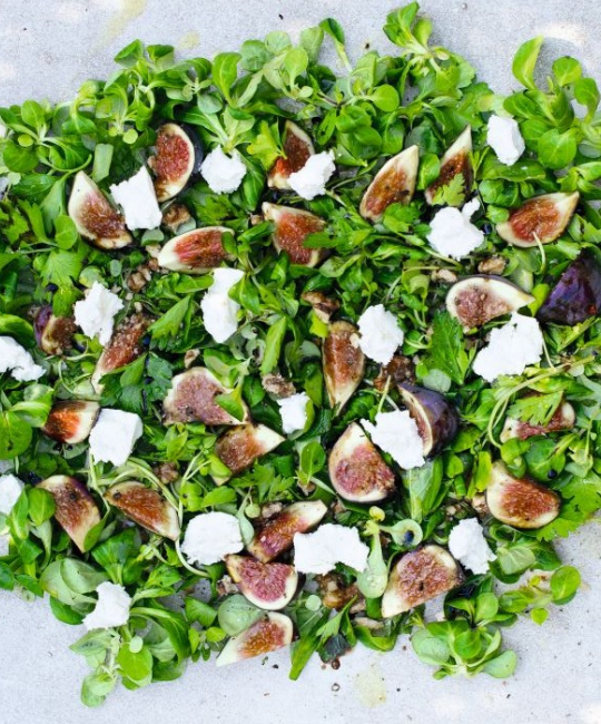 Image for Recipe - Fig, Goat’s Cheese & Herb Salad