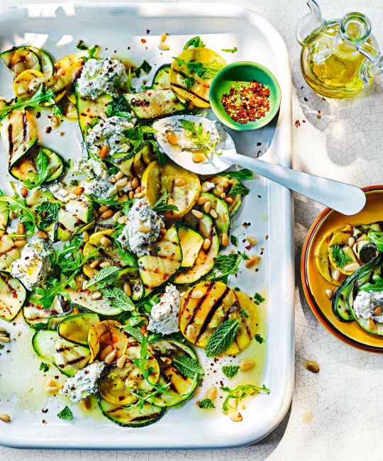 Image for Recipe - Grilled Courgettes with Ricotta