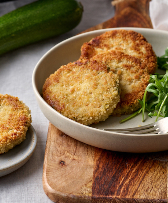 Image for Recipe - Courgette, Goats Cheese and Brown Rice Flour Fritters
