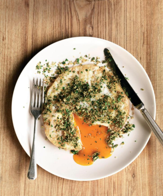 Image for Recipe - Fried Goose Egg with Caper & Lemon Crust
