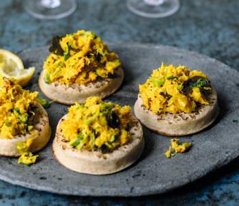 Image for recipe - Curried Crab On Toast