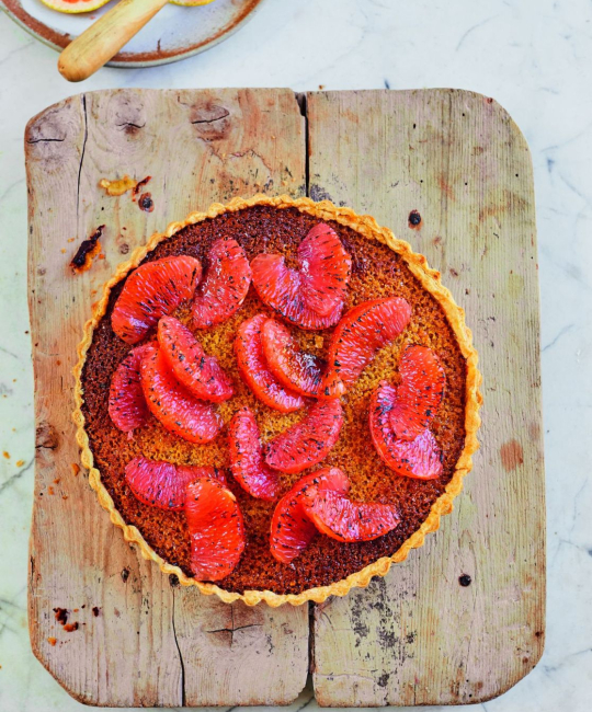 Image for Recipe - Prue Leith’s Grapefruit Treacle Tart